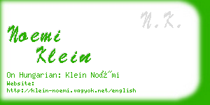 noemi klein business card